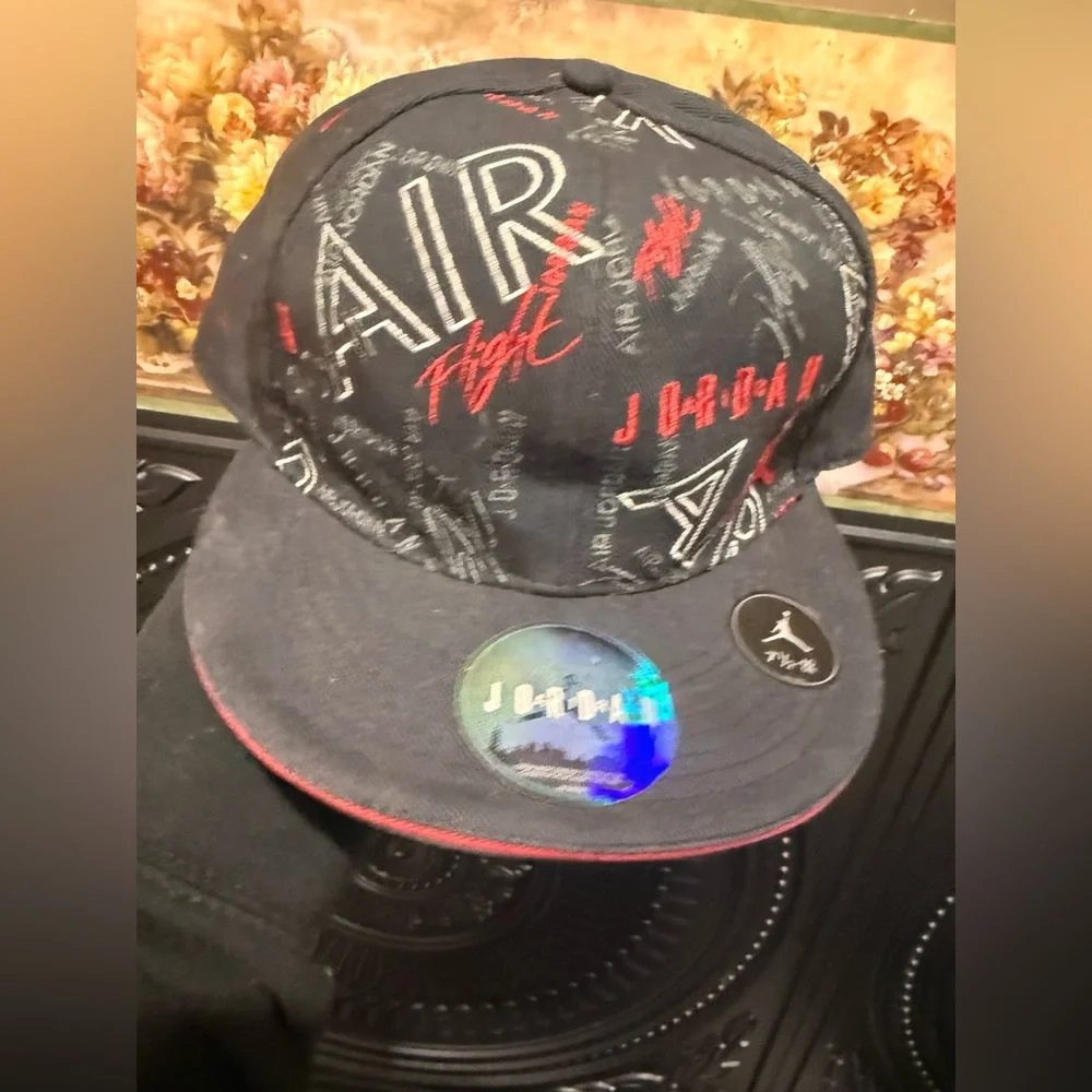 Vintage collectors Air Jordan Flight Hat with Red and White Details